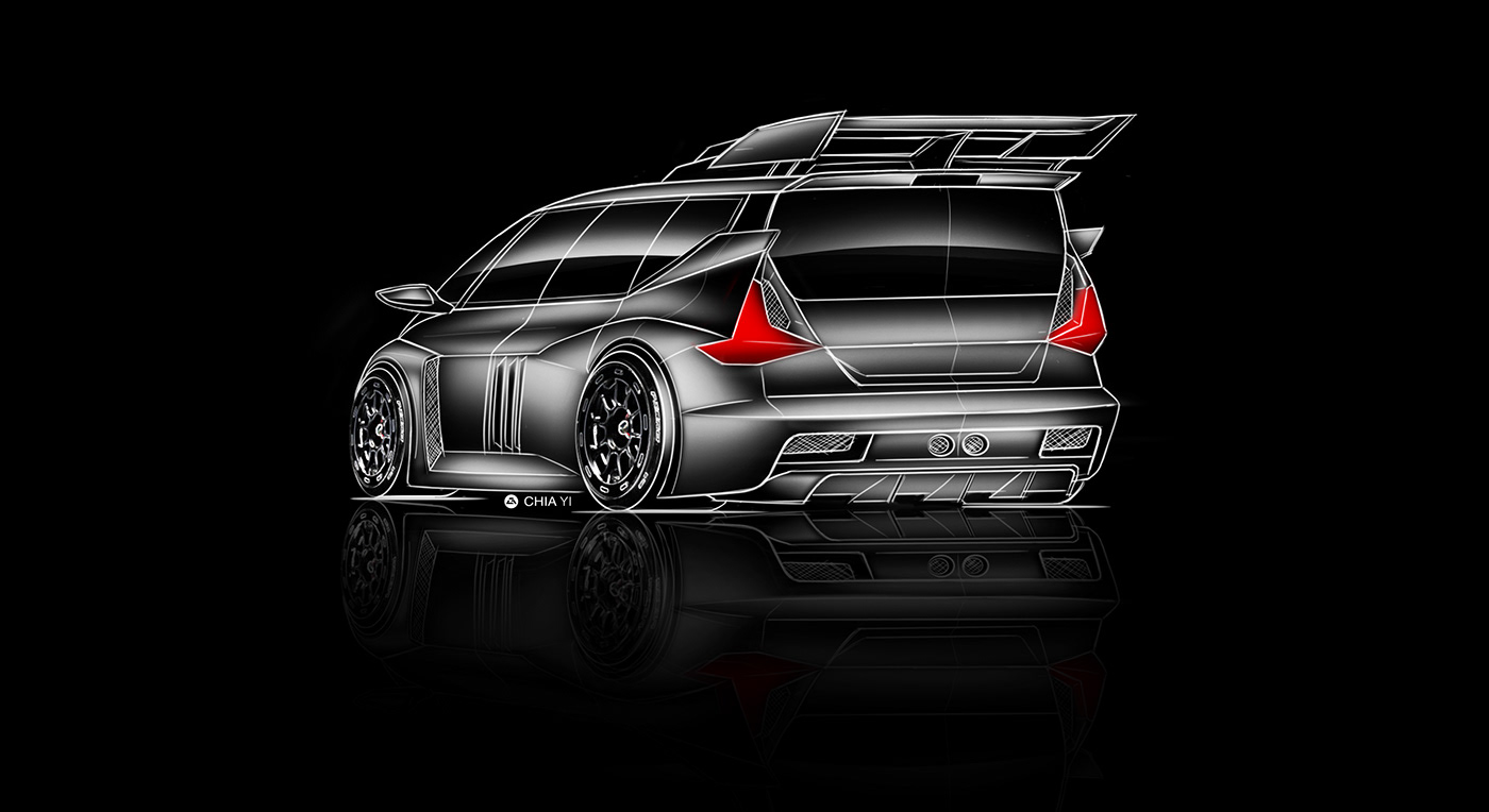 Automotive design car design concept design renault rendering sketching