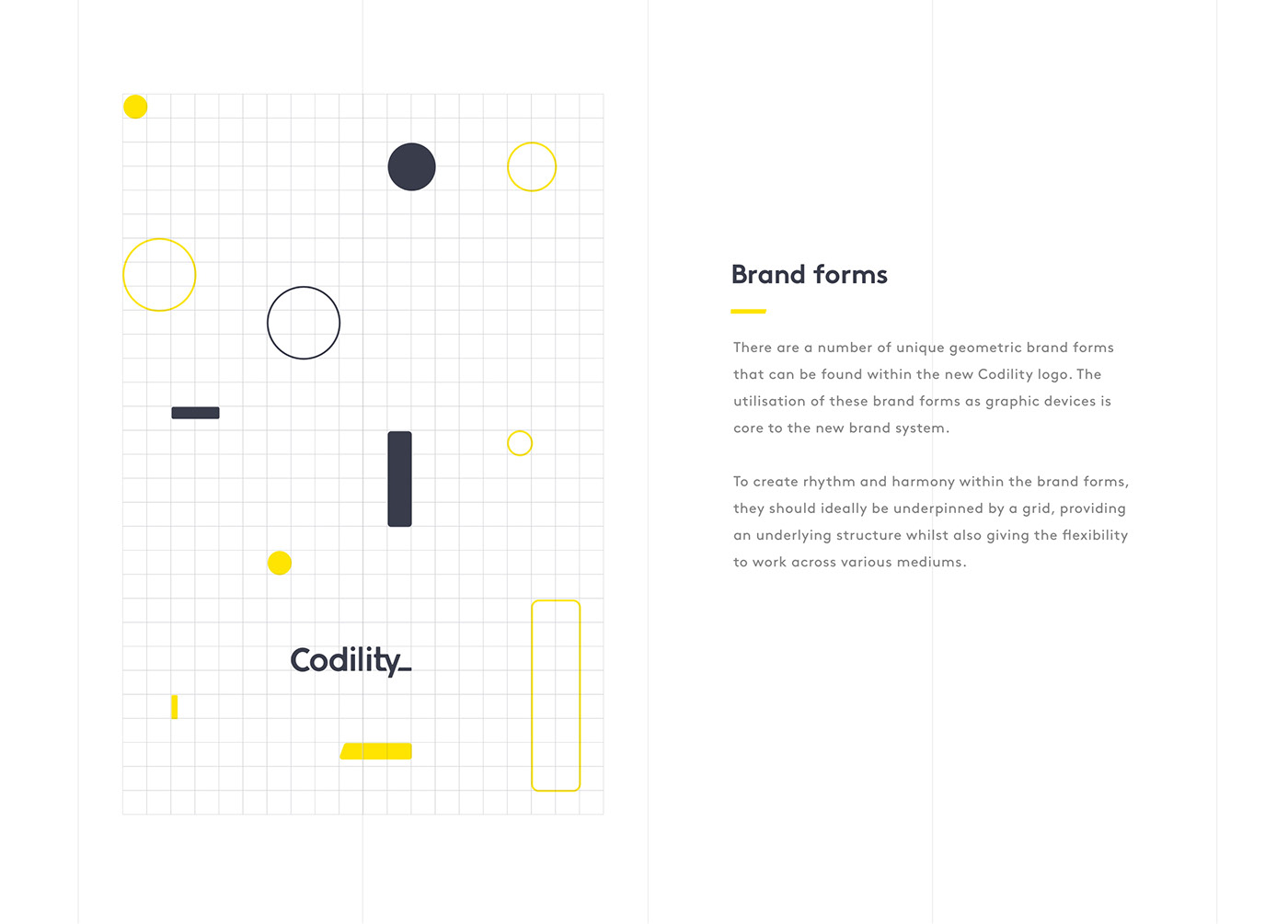 branding  clean code geometric grey logo modern Structured Technology yellow