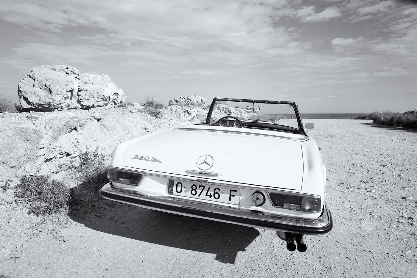 Automotive Photography black and white car Classic classic car mercedes Mercedes Benz spain
