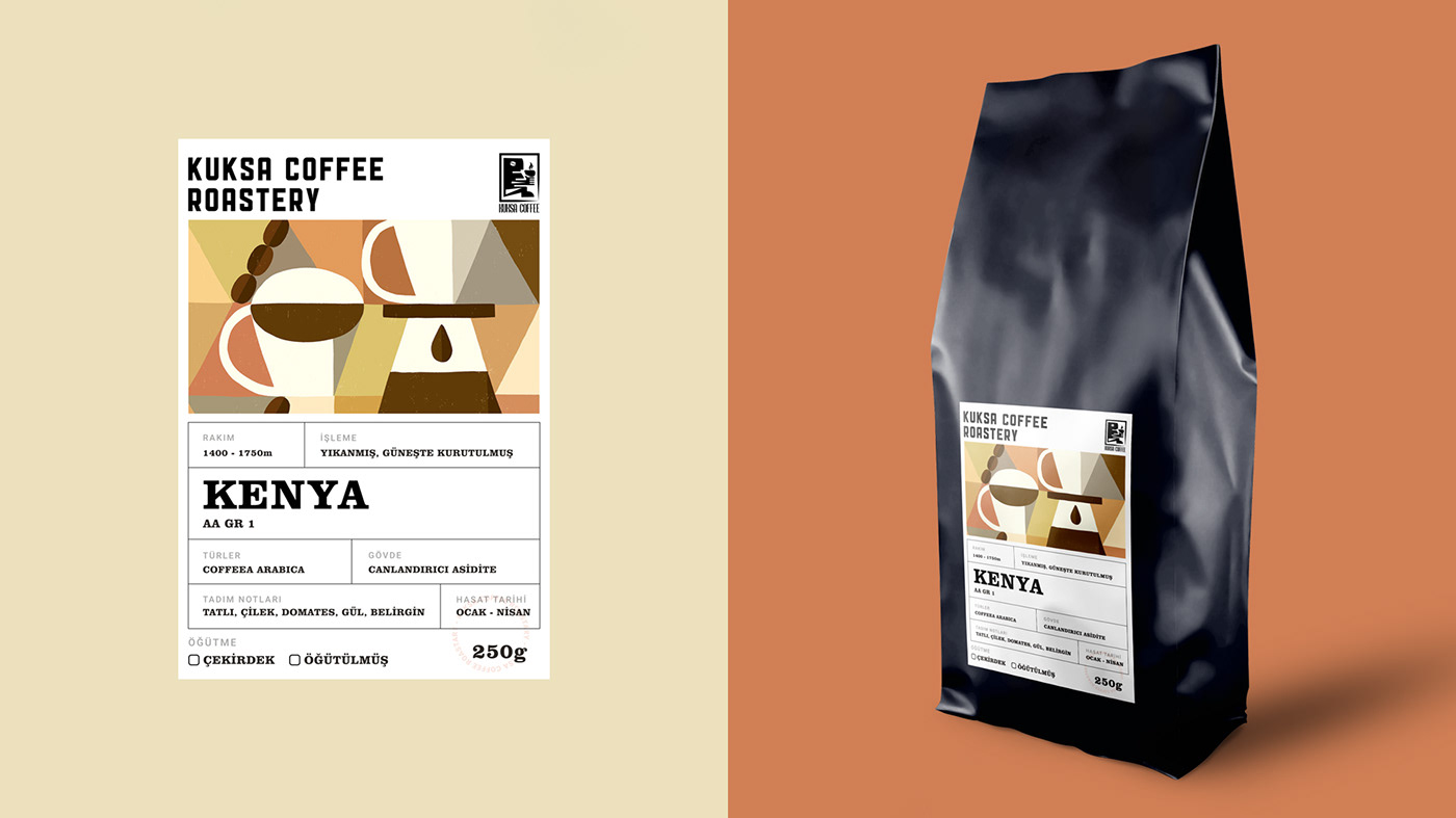 bag design coffee bag coffee bag design coffee beans coffee mockup coffee roastery Coffee Sticker