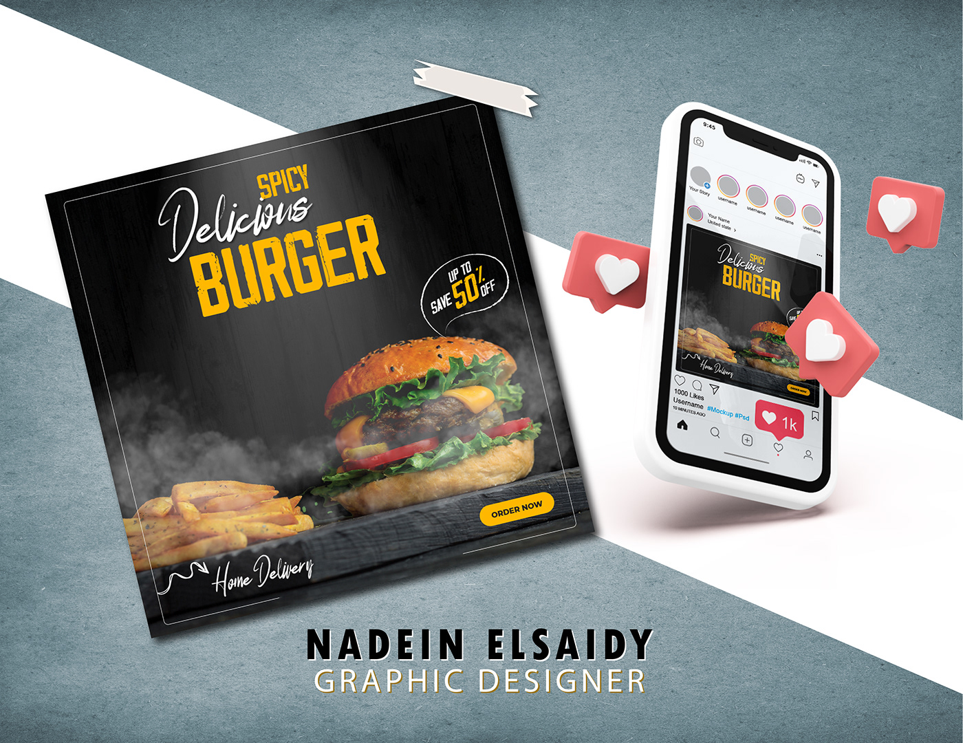Advertising  burger Fast food Food  hamburger instagram Pizza restaurant social media Socialmedia