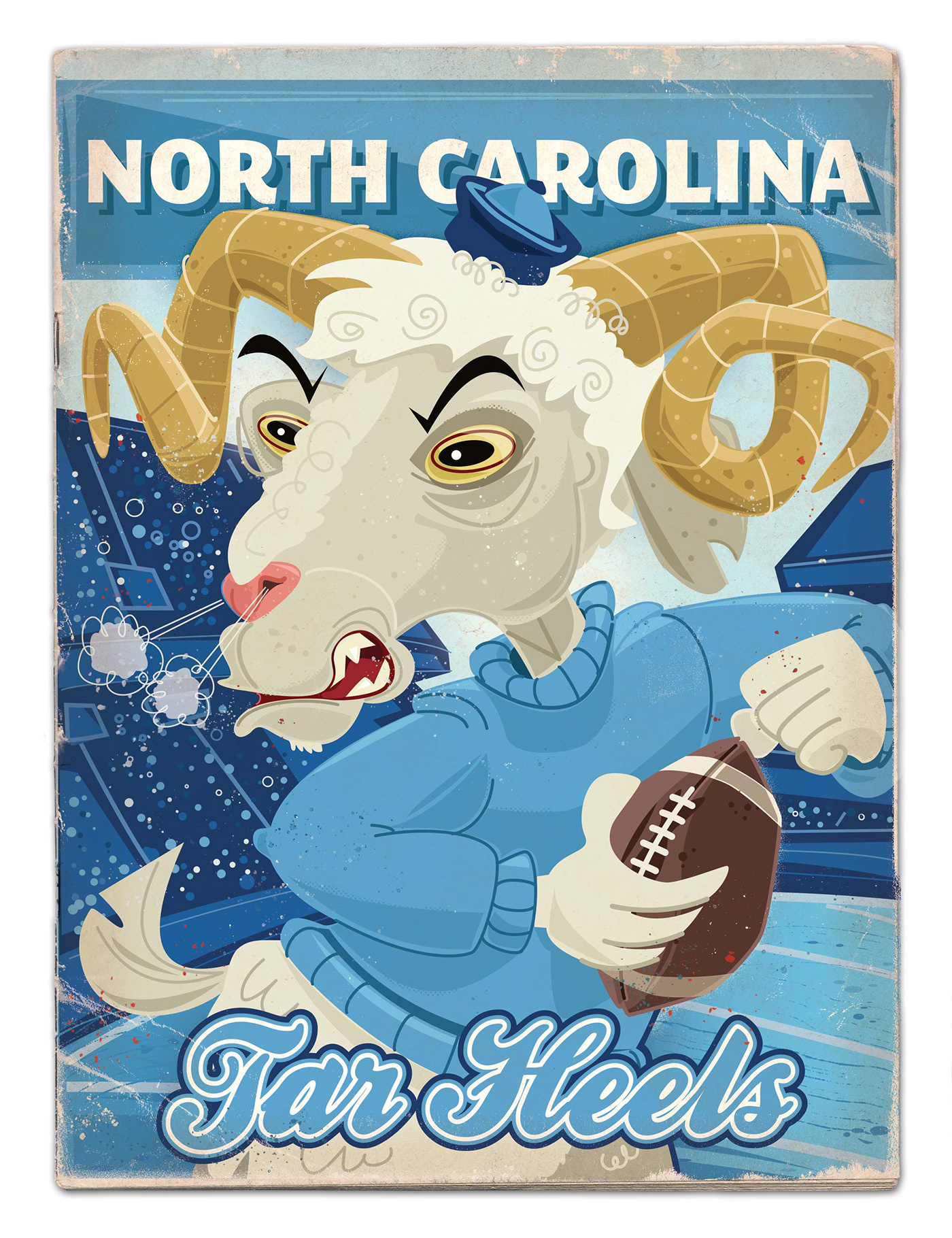 Chapel Hill college football north carolina ram Sports Design Tar Heels UNC