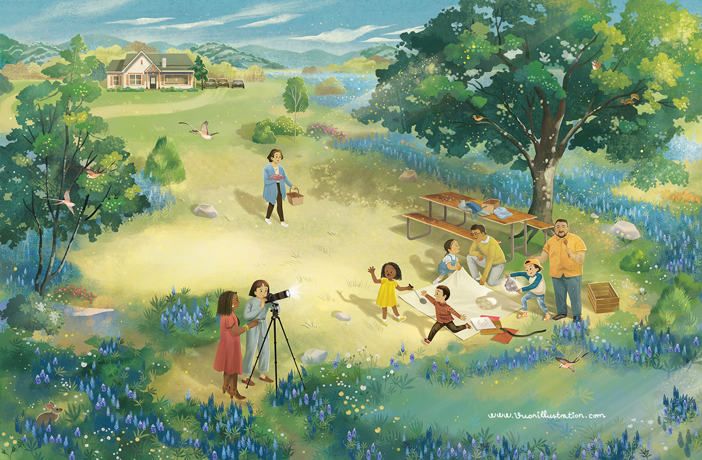solar eclipse Nature texas Landscape Flowers picnic inspire bluebonnets family outing