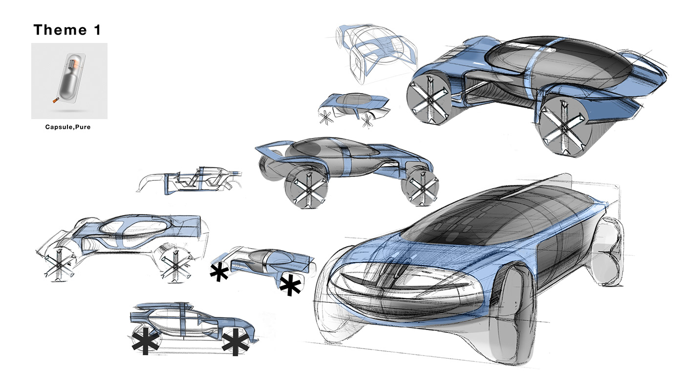 3D alpine car cardesign electric vehicle industrial design  Offroad sketch suv transportation
