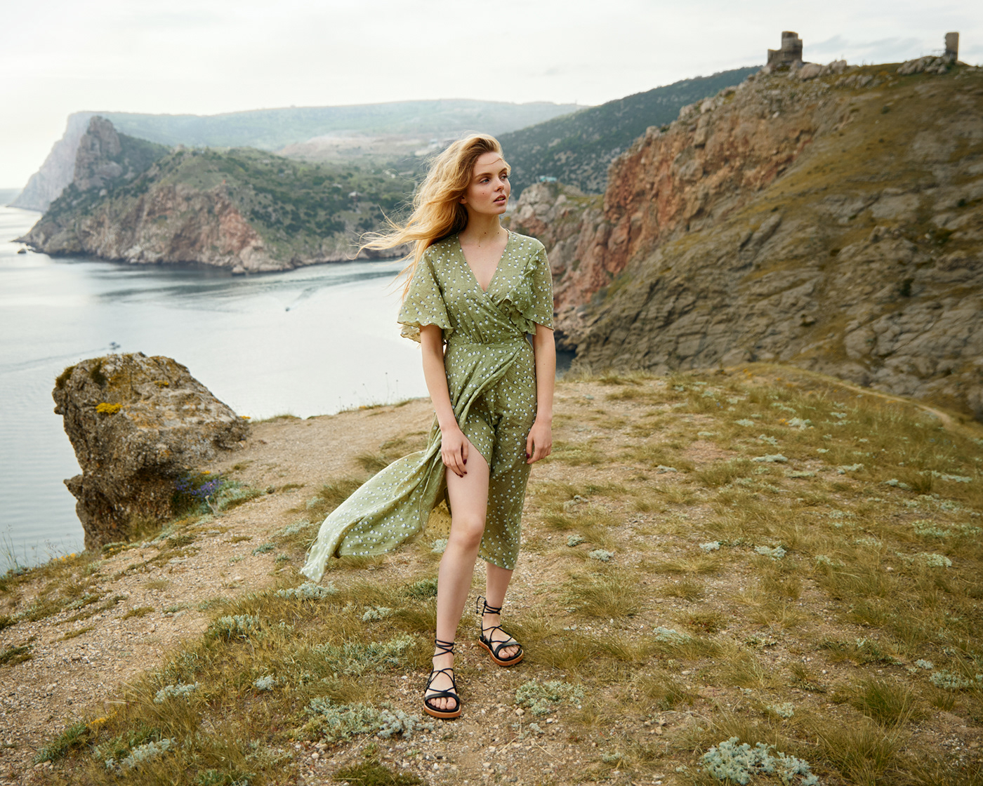 portrait model woman dress outdoors Nature Lookbook Beautiful Landscape Sun