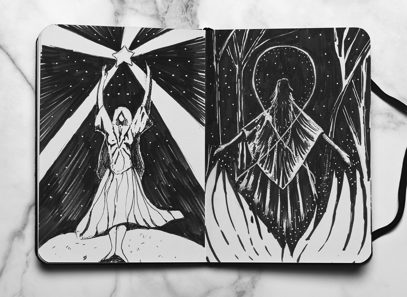 black and white bocetos dem ilustraciones DEMILUSTRACIONES draw ILLUSTRATION  ink Rotring sketch sketchbook