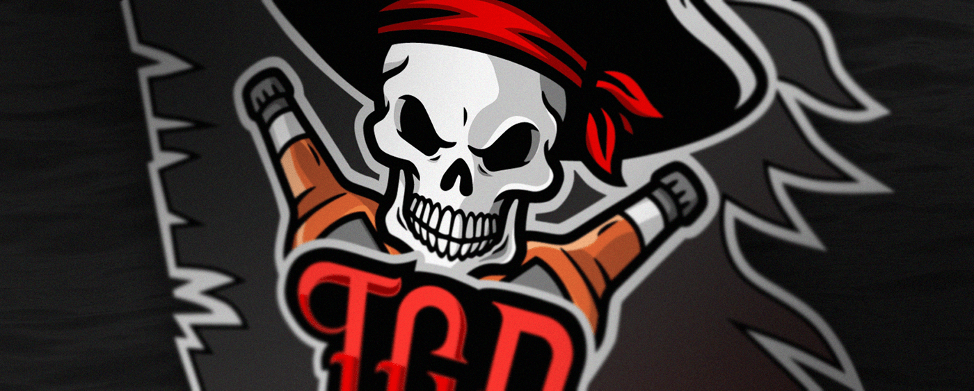 esport logo esports Gaming livestream pirate pirate ship Stream design Twitch Twitch Overlay Logotype