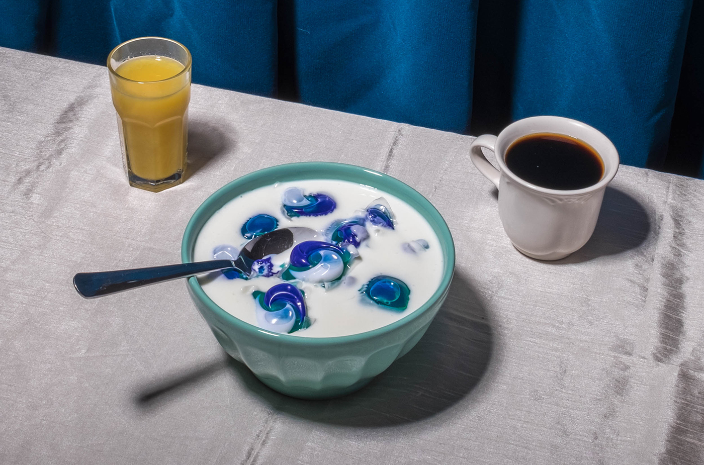 breakfast Tide PODS satire Photography  set design  Food  Tim Lampe atlanta art direction 