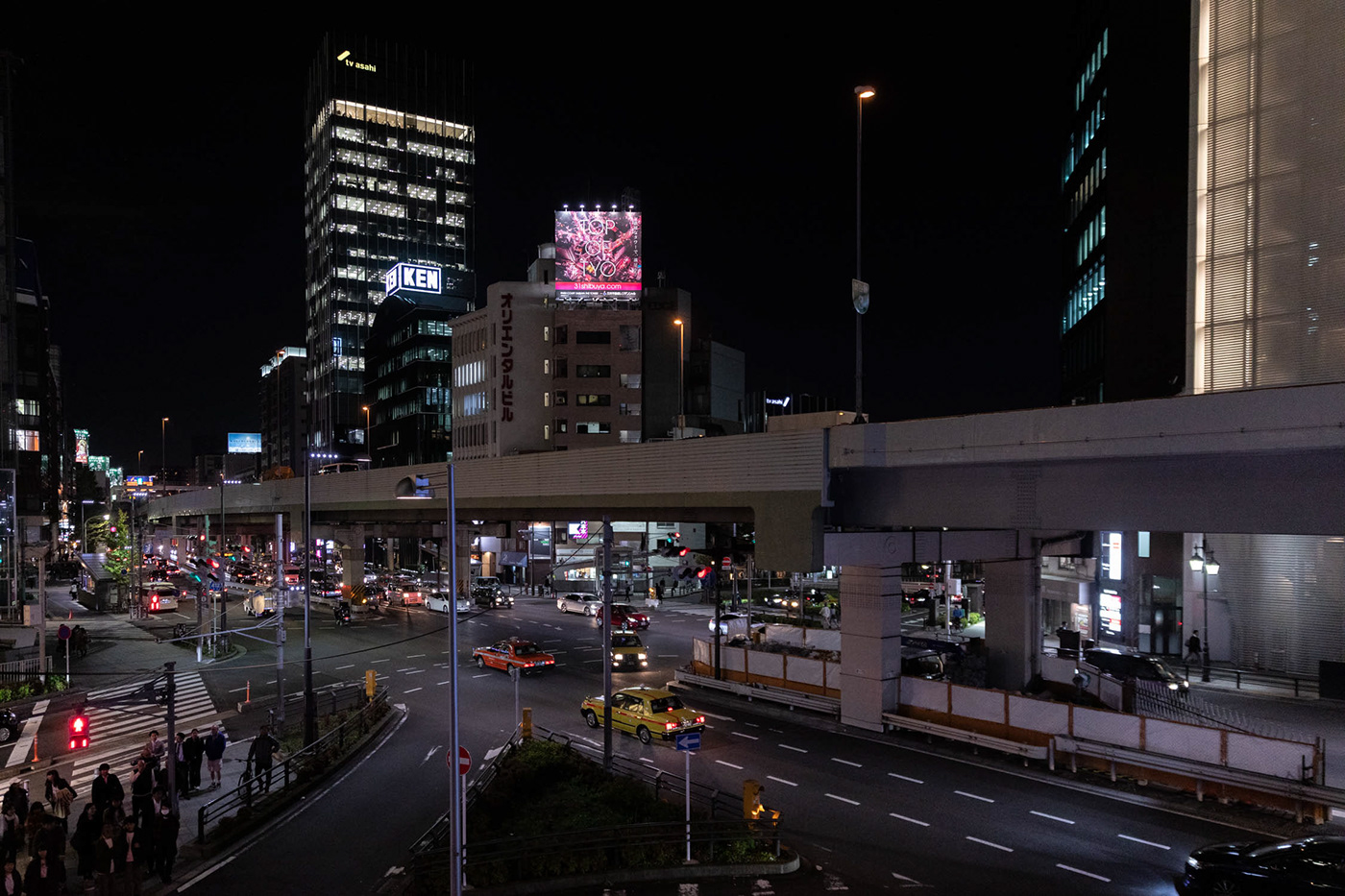 japan tokyo SHIBUYA glow Aerial neon night Urban crossing helicopter