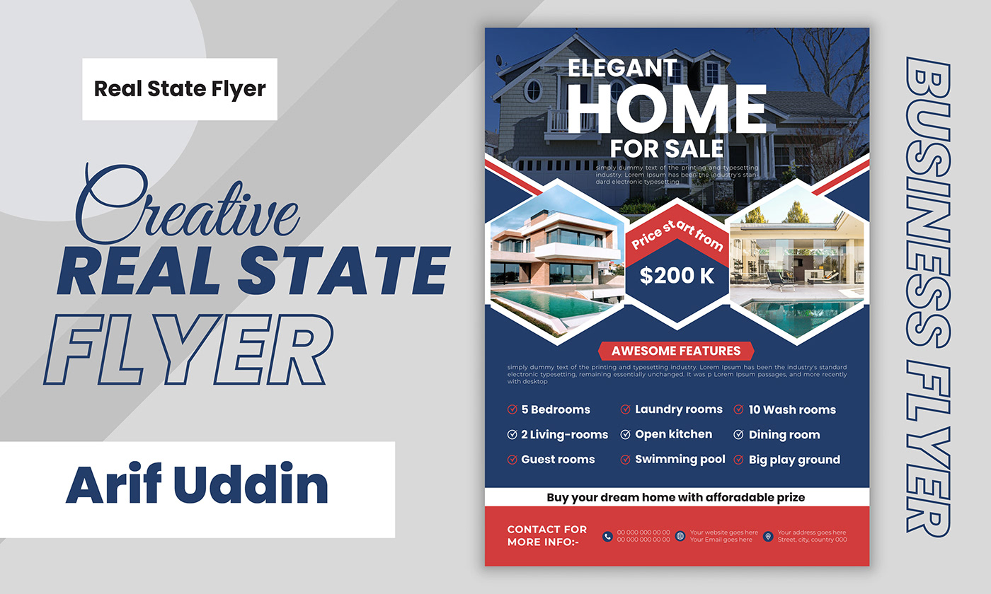 Graphic Designer Advertising  marketing   Social media post real estate property realistic home decor homesale realstate flyer