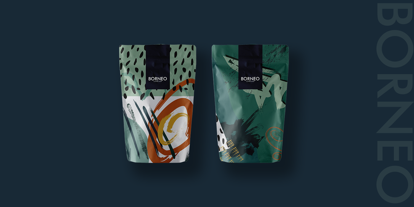 abstract branding  coffee shop design Packaging colorful