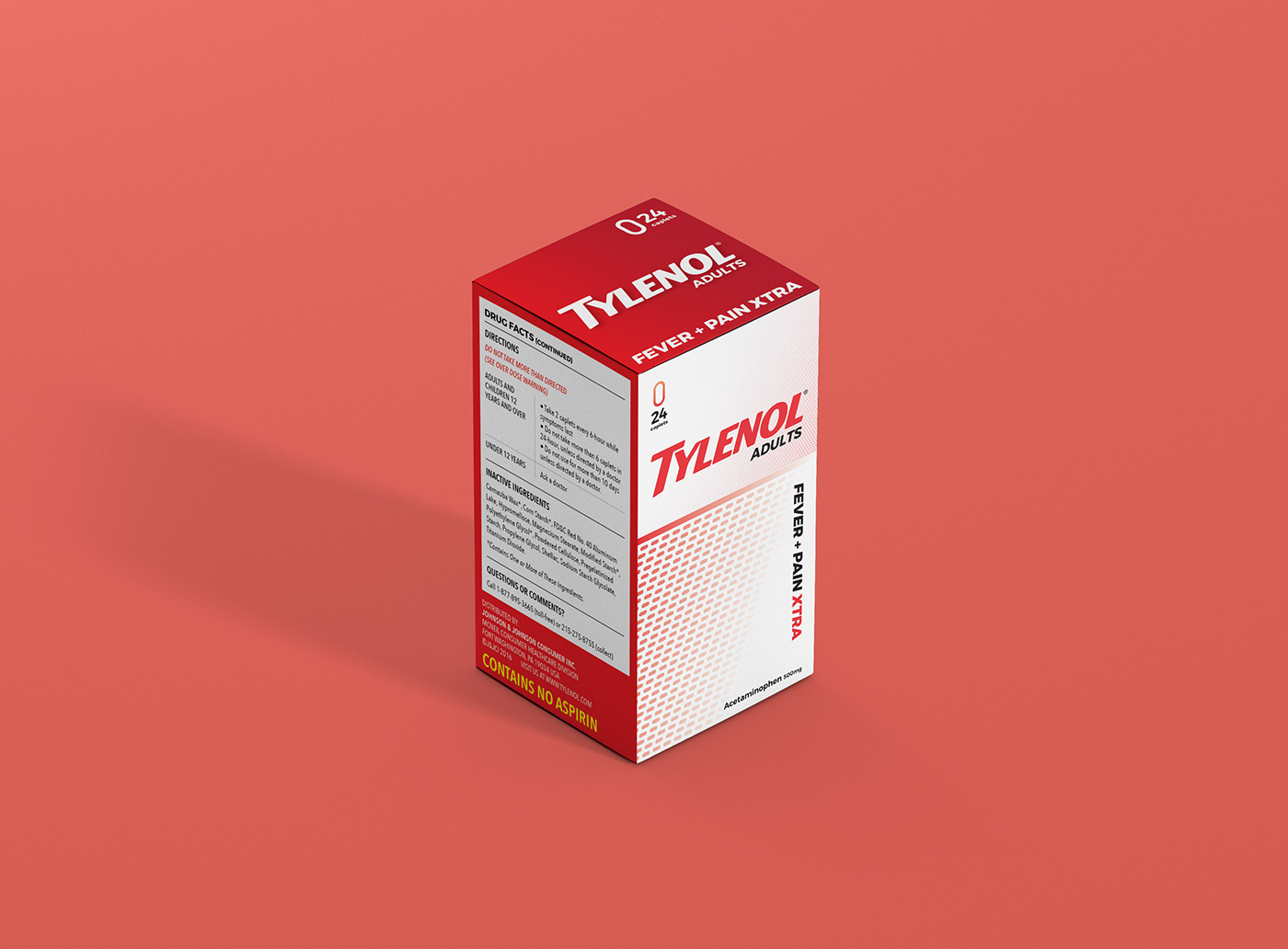 tylenol medicine package label design box design medical Health branding  risd swiss
