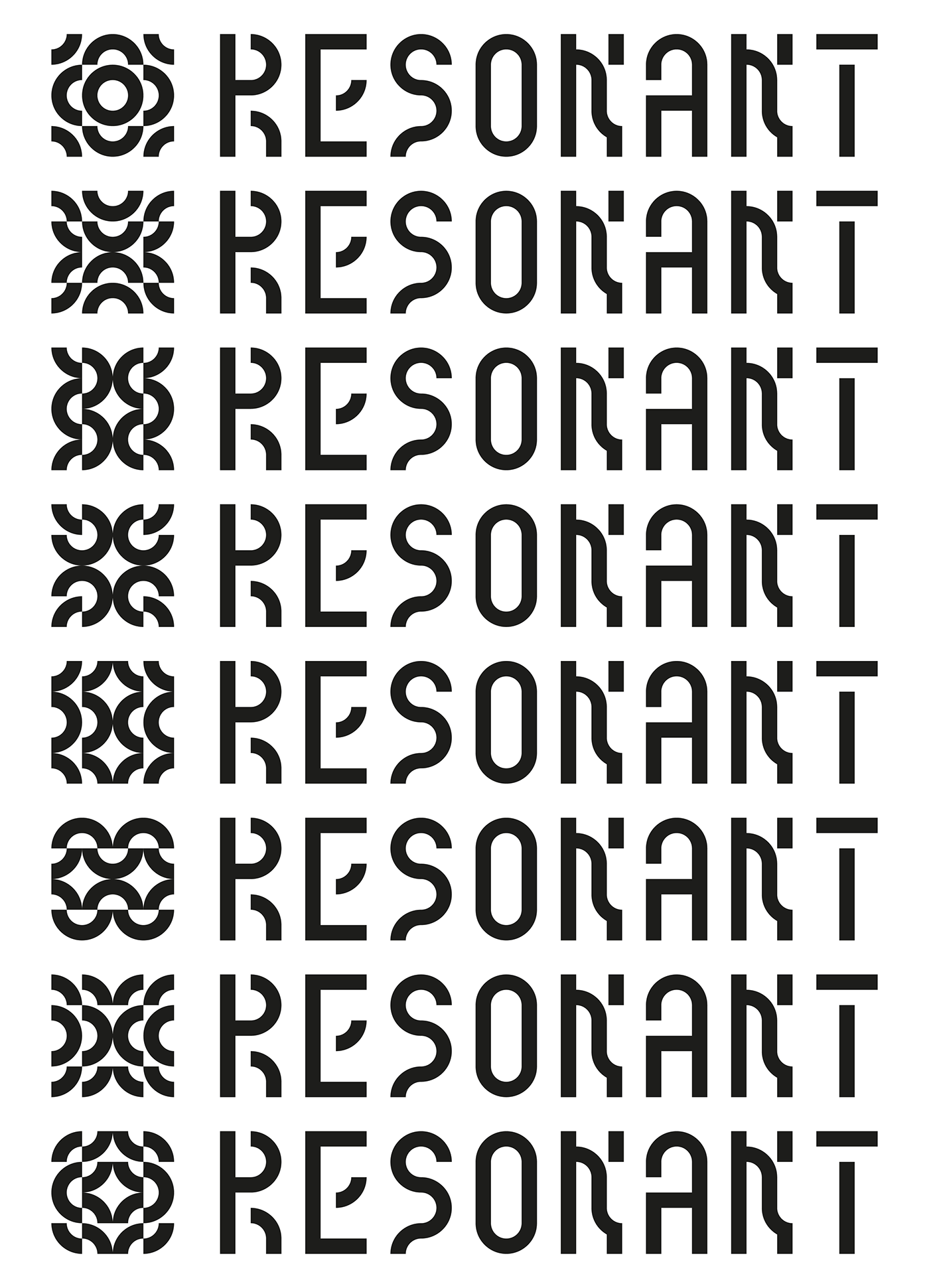 resonant sundaze typography   nodo cymatics modules gradients poster electronic music graphic design 