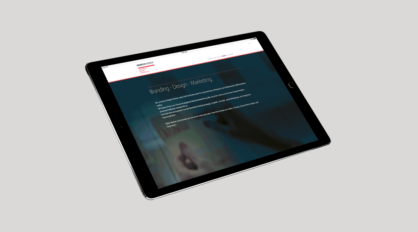 Corporate Design project web Stationery Website Markus Kerker designing brand Experience