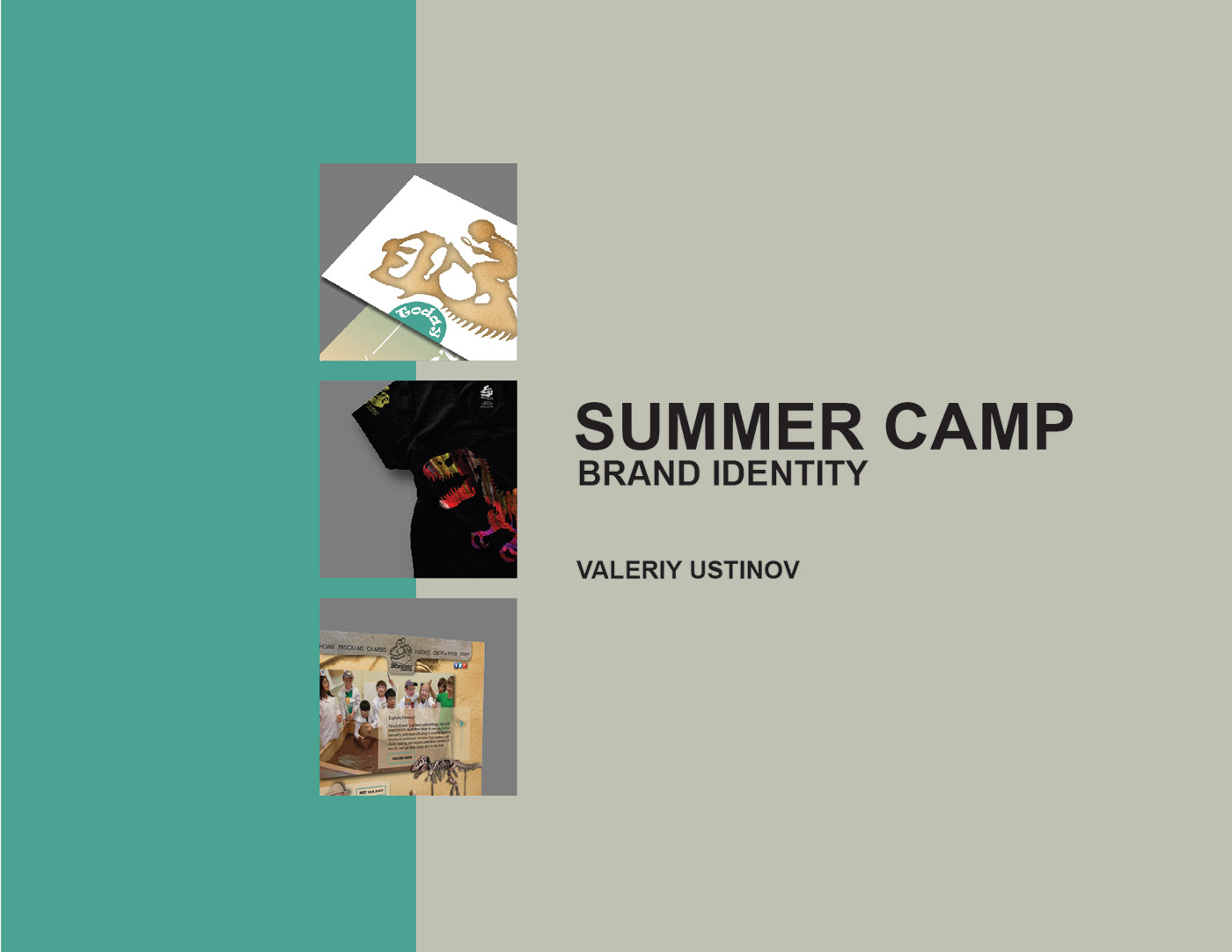 branding  design paleontology summer camp