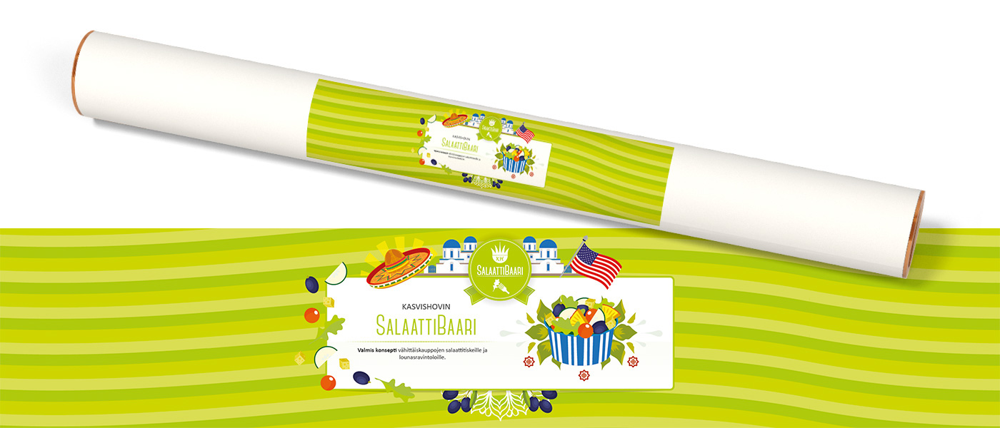 Kasvishovi salad Food  SalaattiBaari logo poster sticker