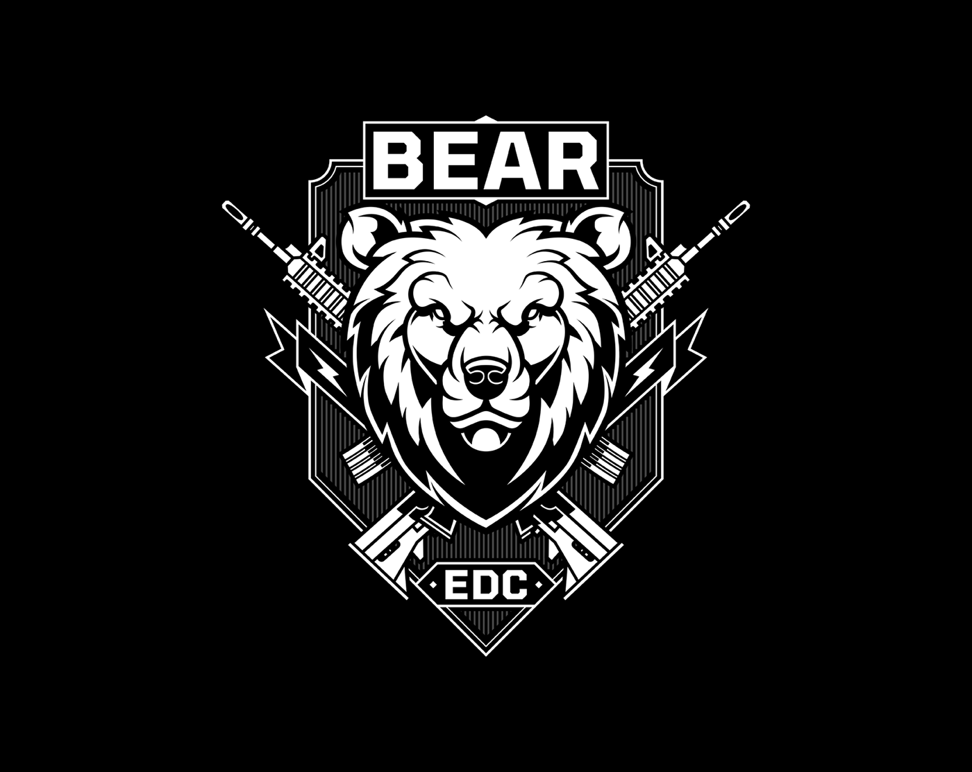 logo Logotype bear ILLUSTRATION  brand bear edc Everyday carry identity branding  apparel