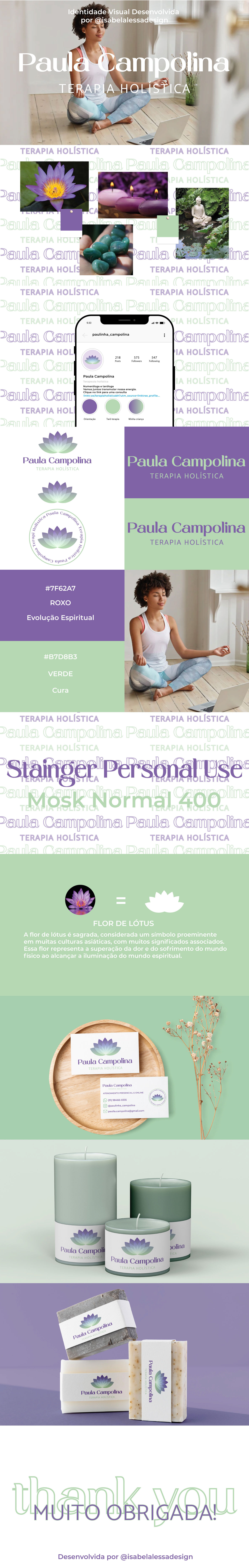 Cartão de Visita design gráfico designer identidade visual Logotipo projeto terapia holística