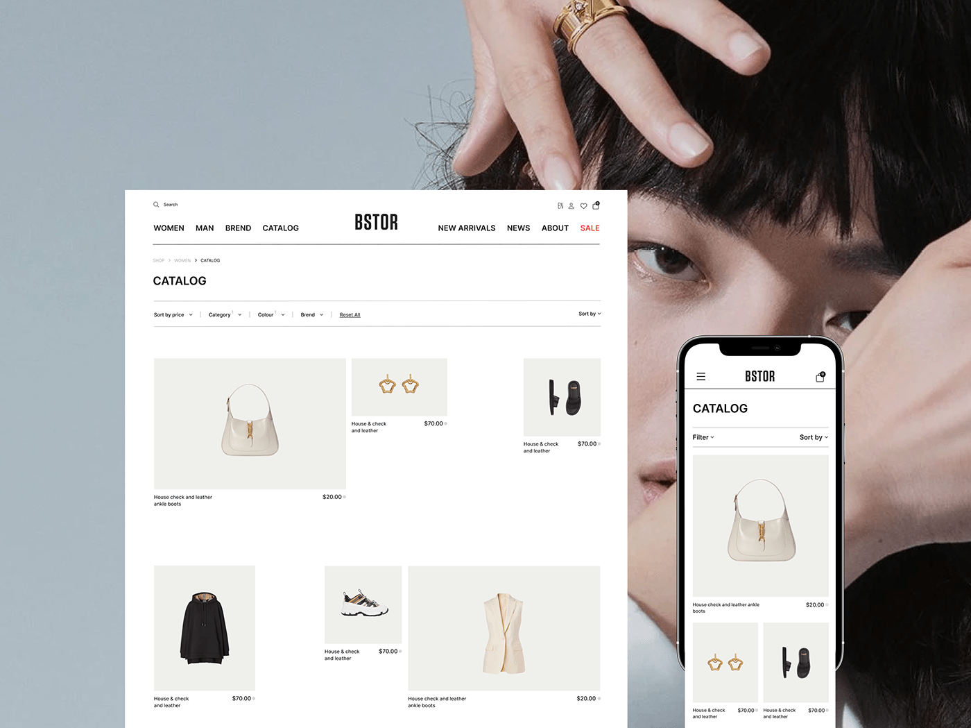 Clothing Ecommerce Fashion  minimalist store typography   UI UI/UX ux Website