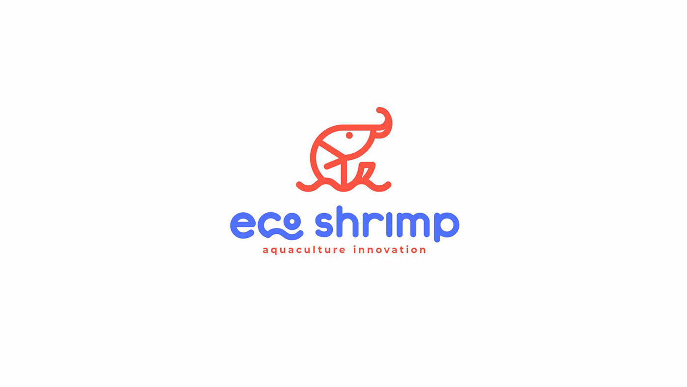 aquaculture Brand Design Eco Shrimp Food  logo logo designer sea food shrimp