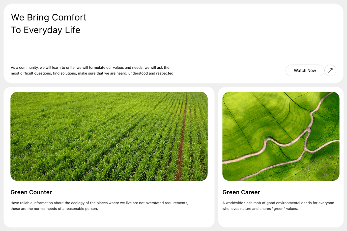 landing page UI/UX user interface Ecology green minimal Web Design  Figma