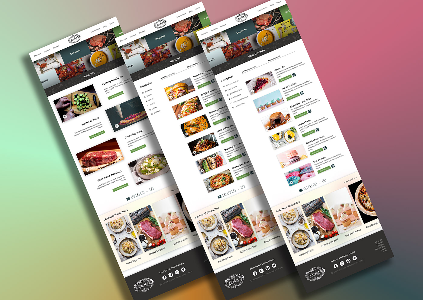 cooking design Figma landing page ui design UI/UX user interface ux Web Design  Website