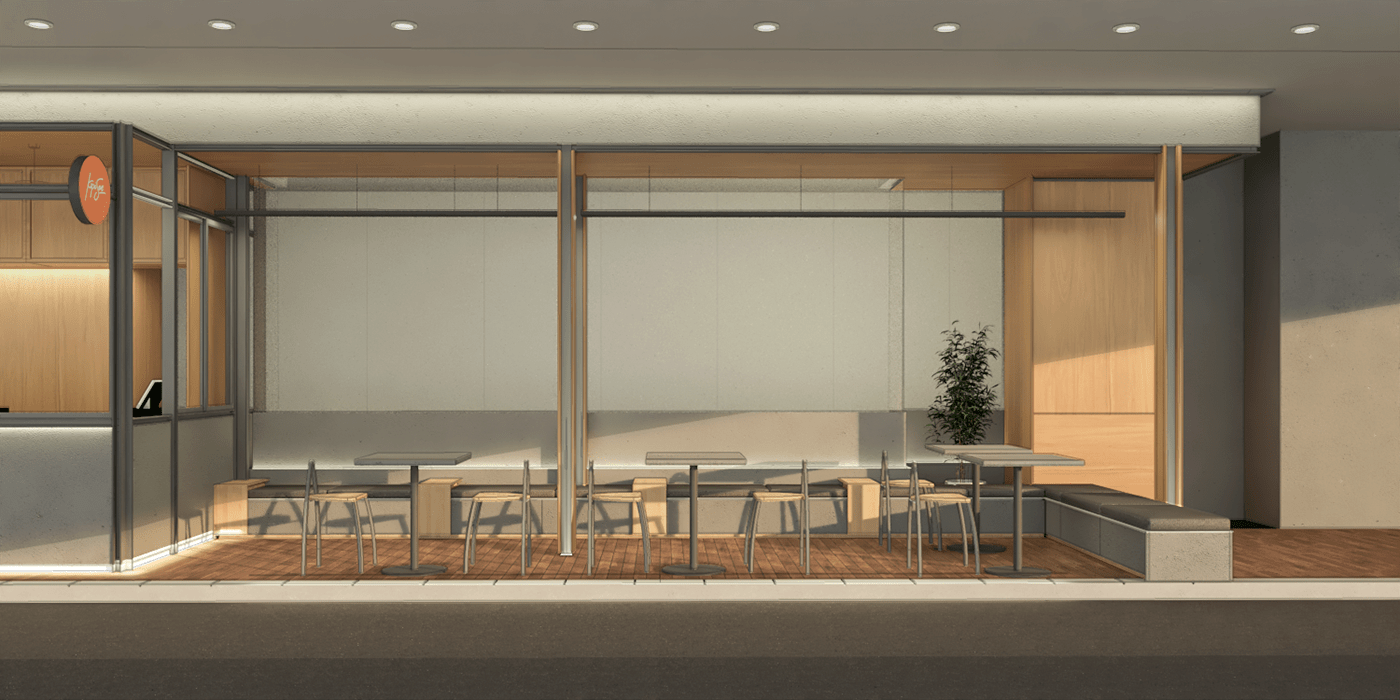 architecture visualization coffee shop interior design  Interior minimalist minimal Coffee design architecture design
