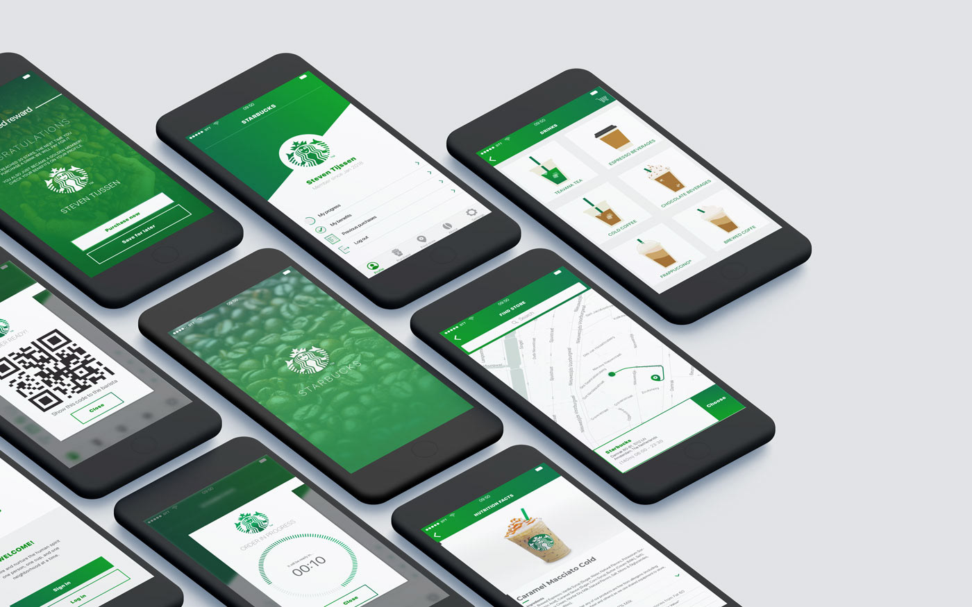 app ui design UX design experience design application starbucks Interaction design  iphone workflow screens