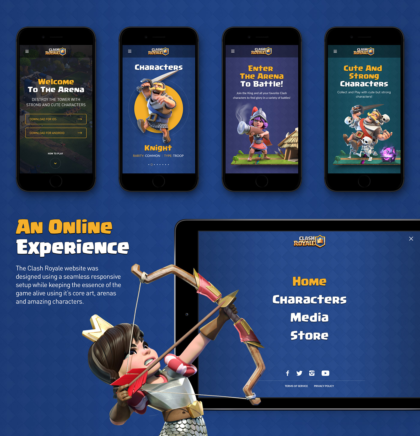 supercell Website game Character Clash Royale