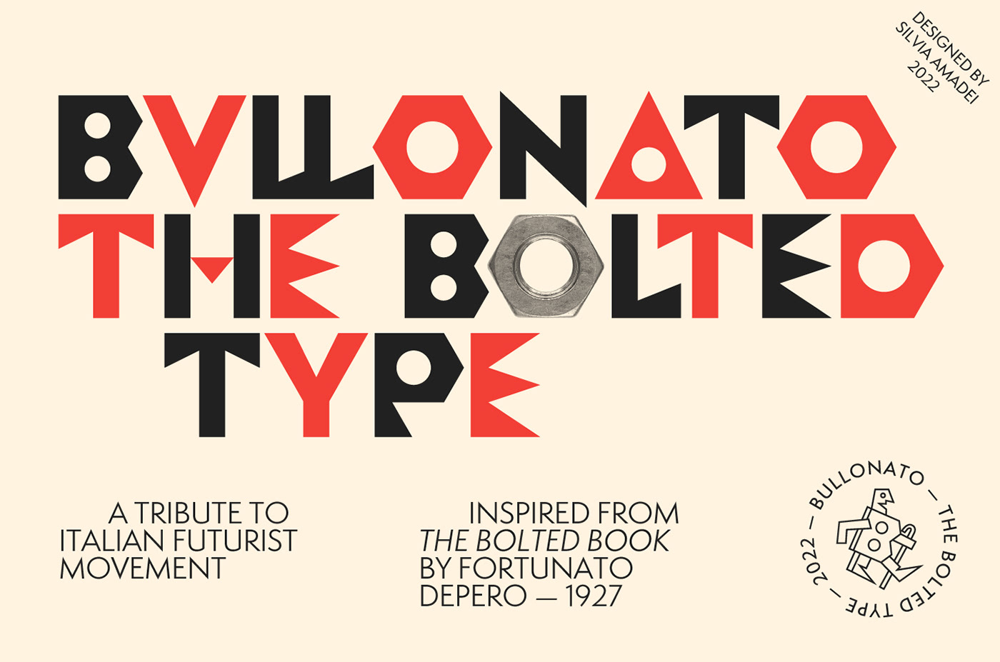 bolt Depero font geometric graphic design  lettering modernism type typedesign typography  
