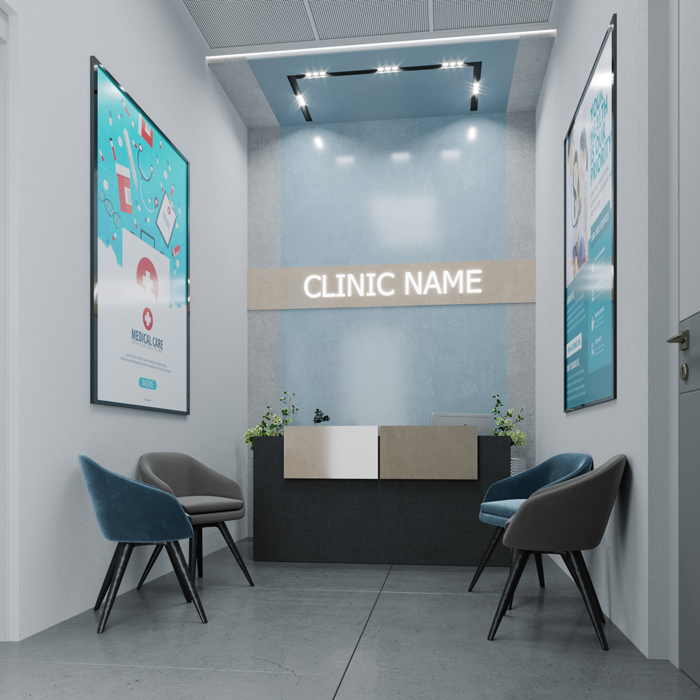 medical interior design  archviz architecture visualization modern corona CGI 3ds max Render