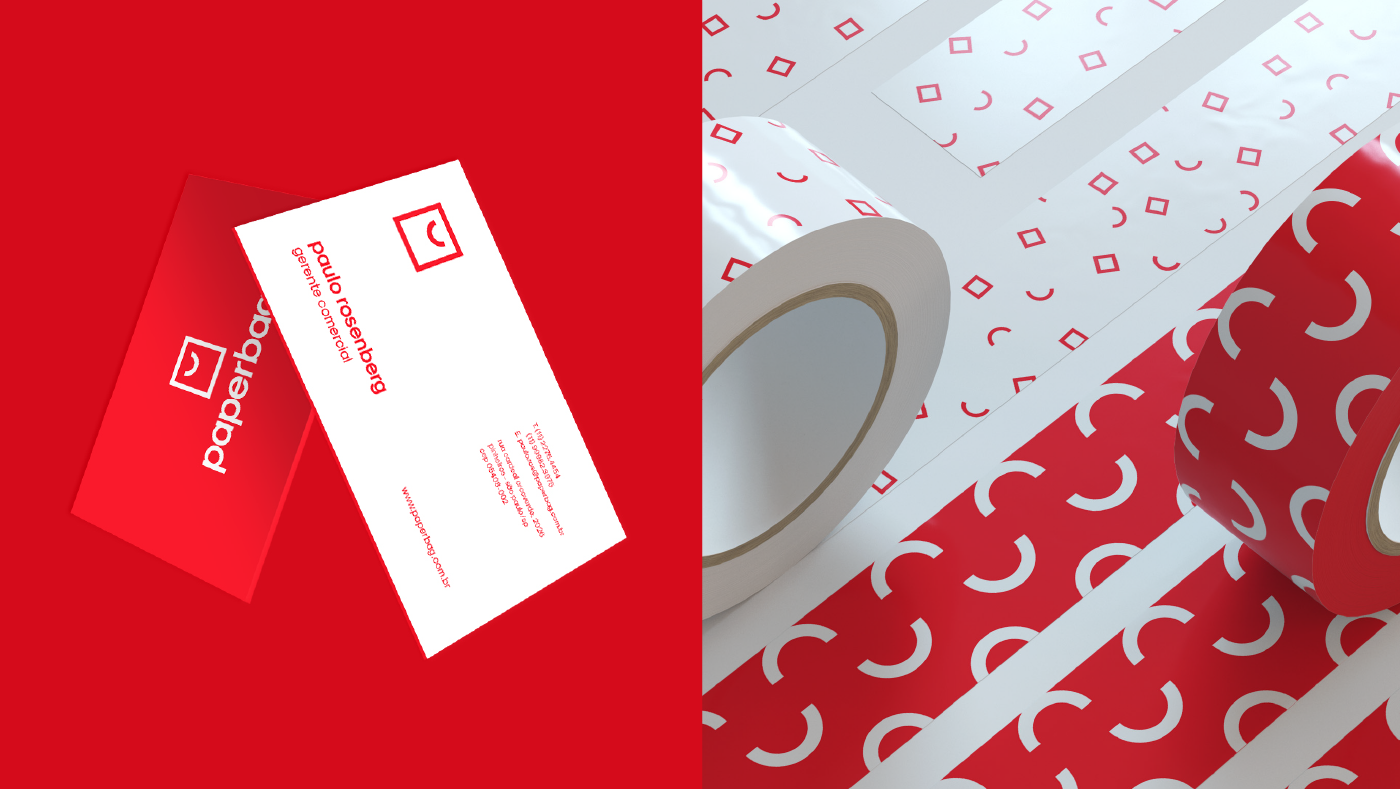 paper bag craft Packaging logo branding Brazil red paperbag
