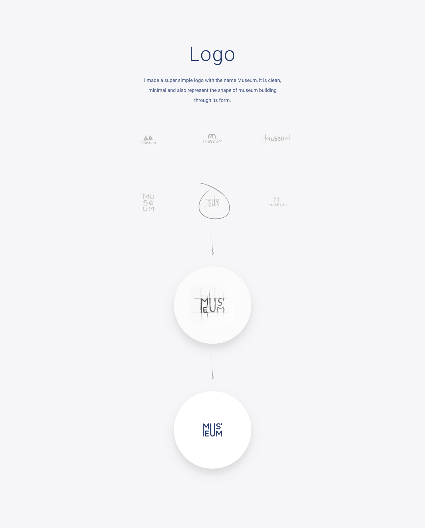 museum app design minimal simple trend logo prototype Event Exhibition 