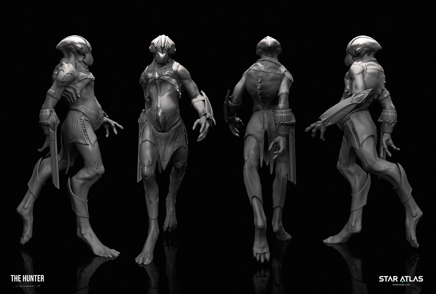 alien design characterdesign conceptart Conceptdesign Creature concept Creature Design hunter SciFiCharacter staratlas staratlasgame