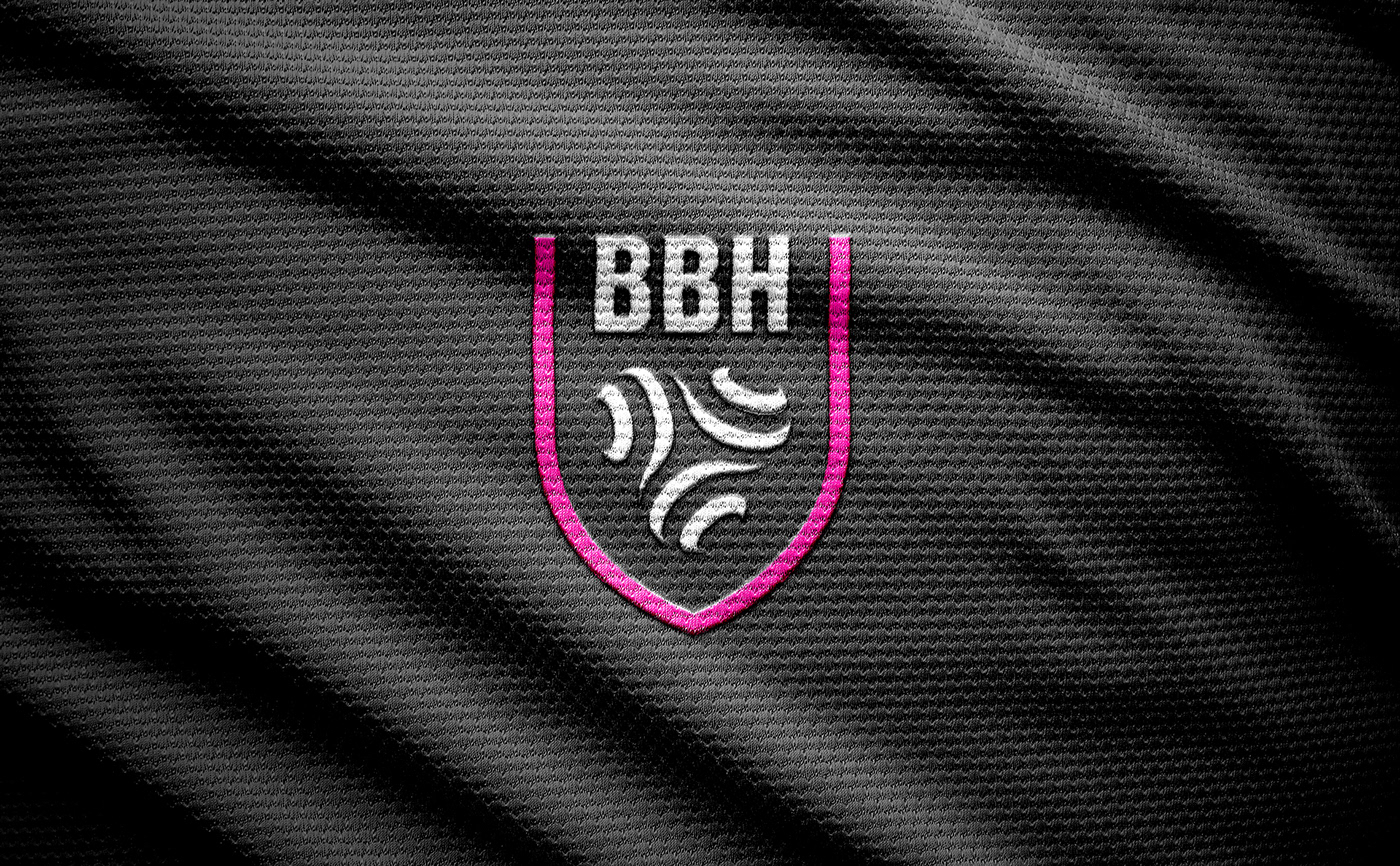 Brest club handball logo pink sport stripes