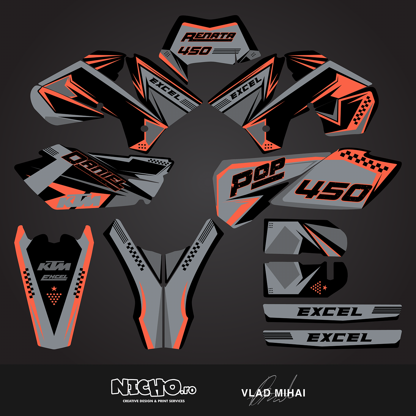 KTM Wrap graphics Motocross Custom custom design race adrenaline