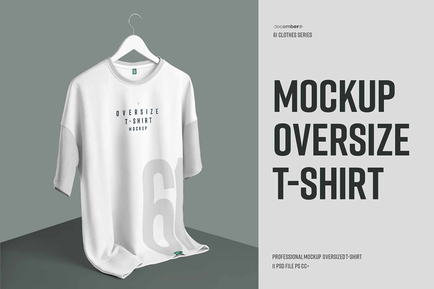 apparel Clothing December Fashion  free free mockup  Mockup oversize psd t-shirt