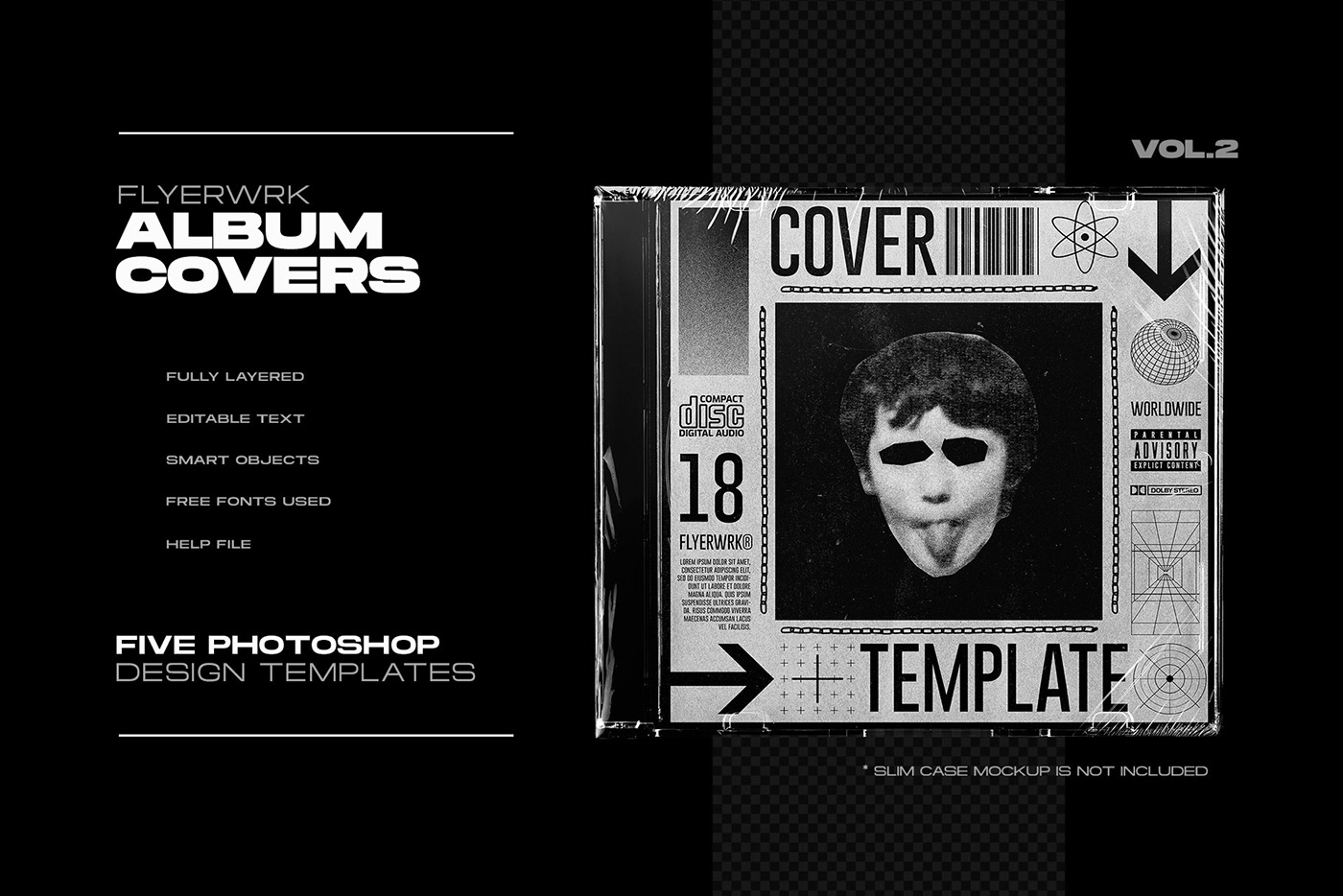 Album cd cover design LP photoshop podcast Promotion record template