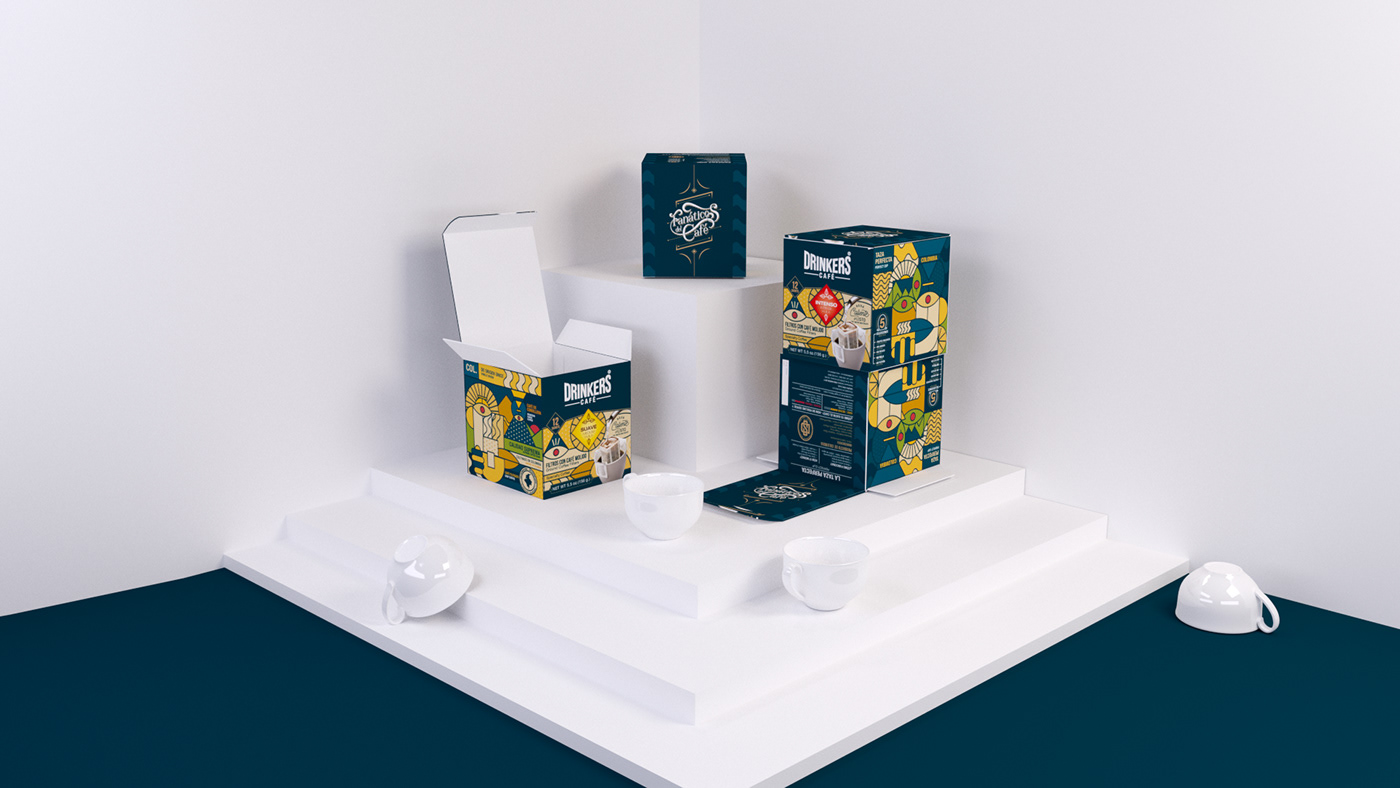Coffee bag Packaging branding  design marcas quindio fans box ILLUSTRATION 
