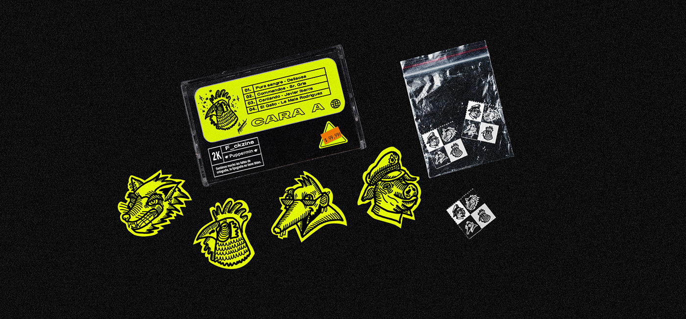 fanzine ilustracion rap trap Drugs fluor cassette music cecílio kase o