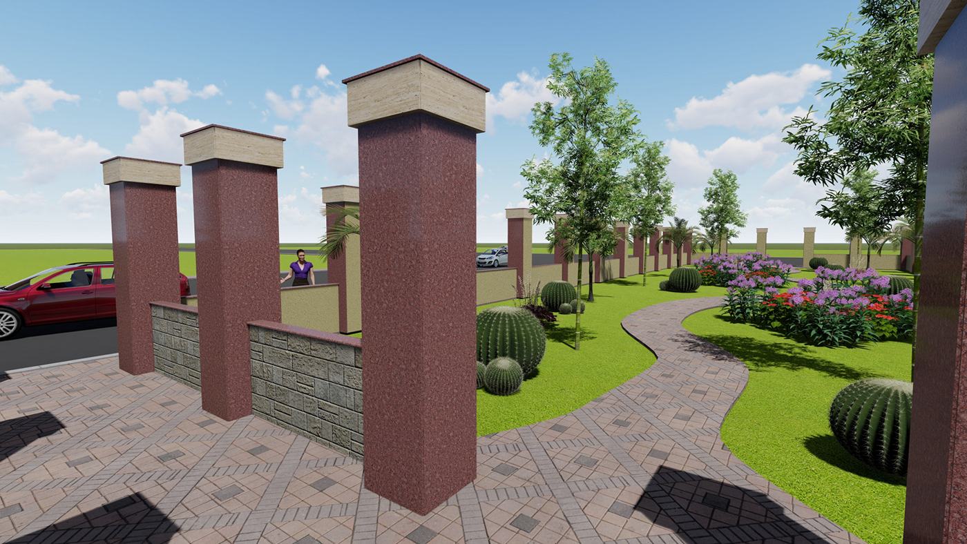 Landscape architecture Render 3ds max exterior modern archviz CGI visualization lumion
