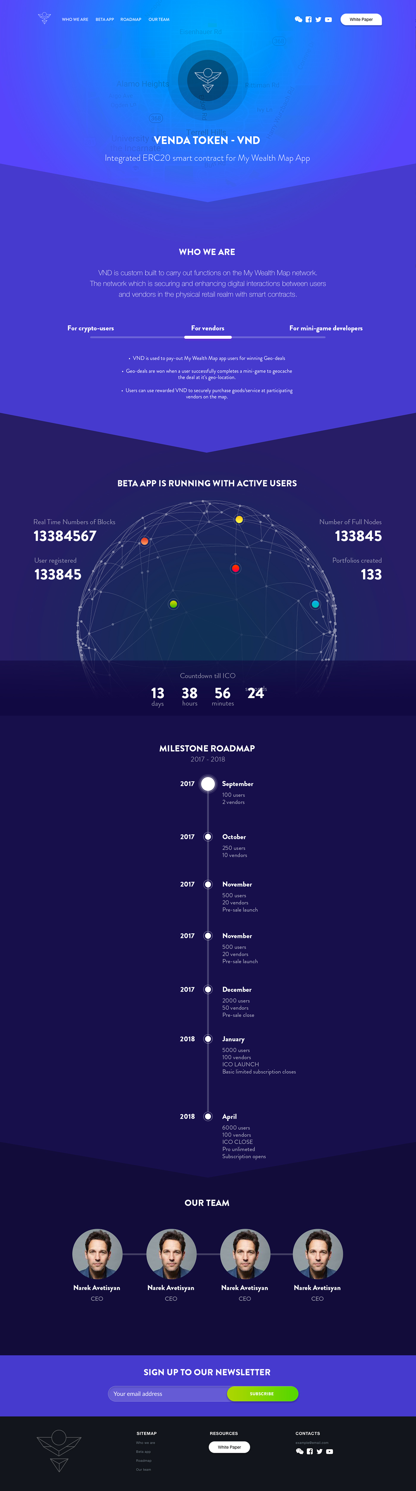 landing page UI ux Web Design  infographic real time data