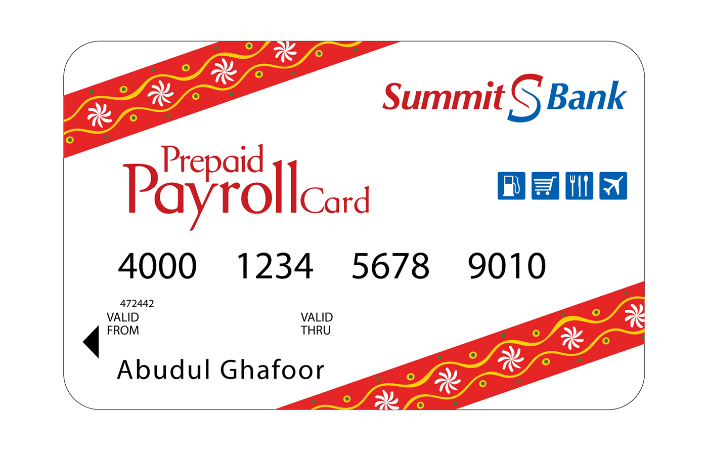 Visa atm card Prepaid Bank summit