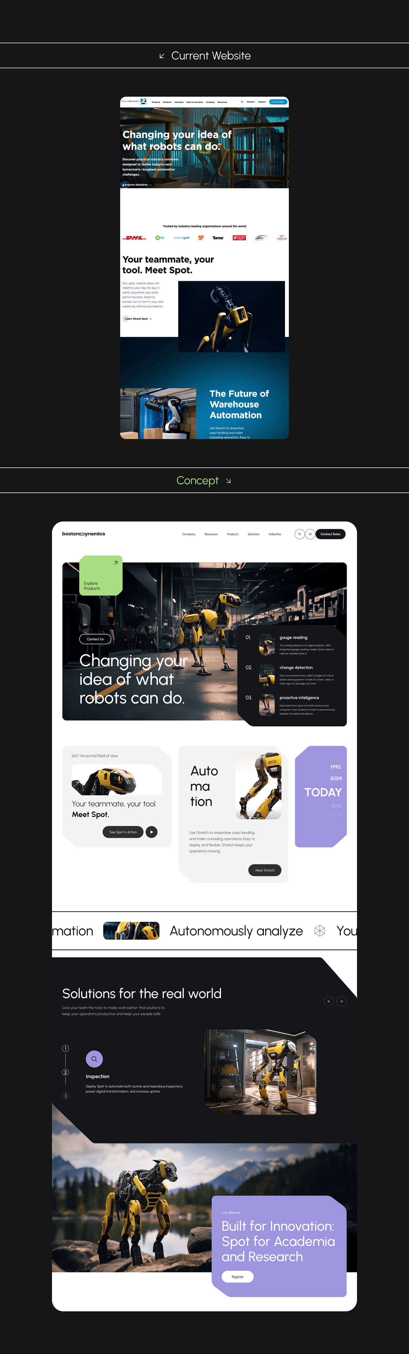 Website UI/UX Web Design  desktop redesign robot branding  modern futuristic mobile