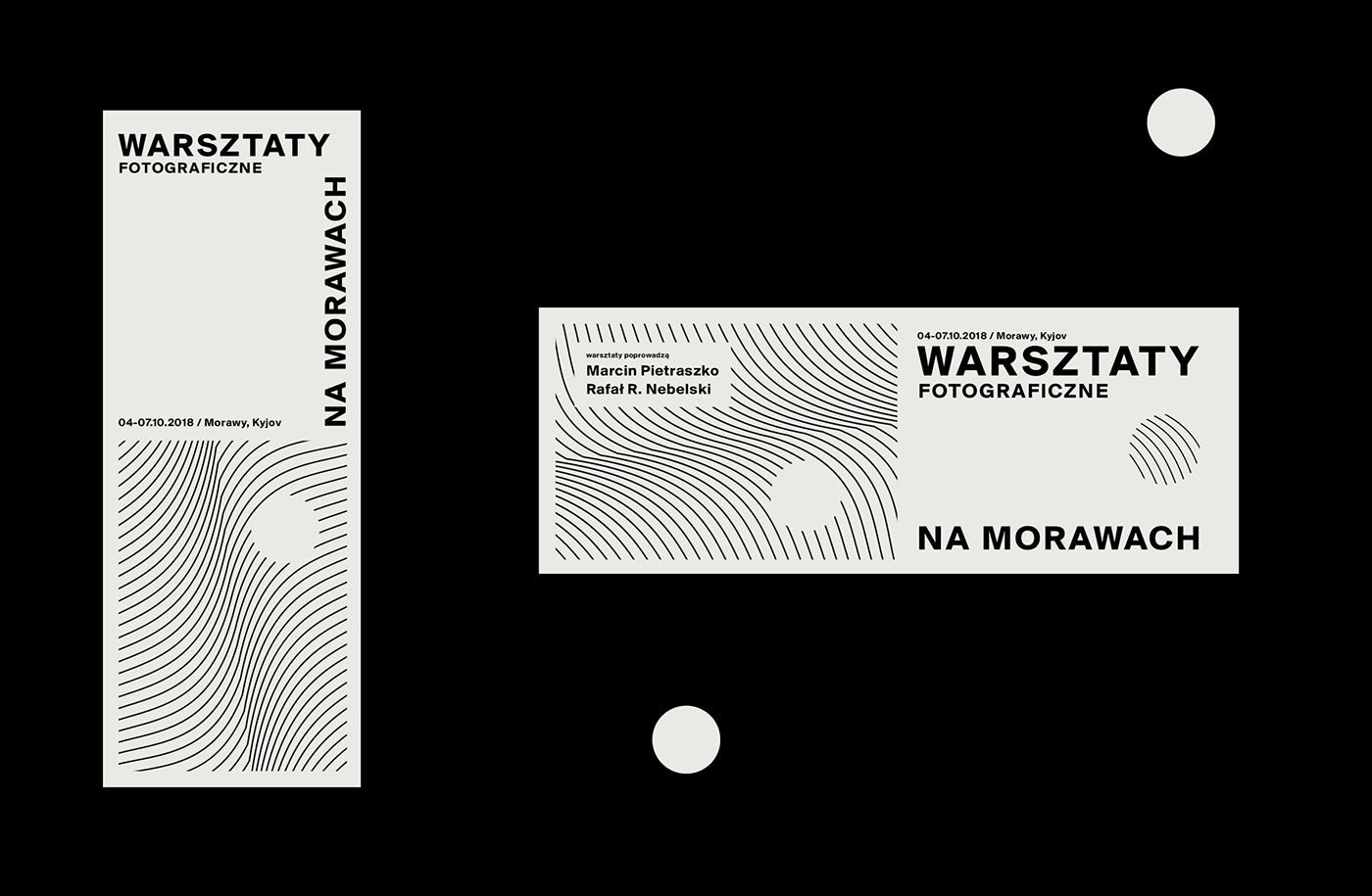 photo workshops poster Moravia grey grid stationary stickers visual identity simple