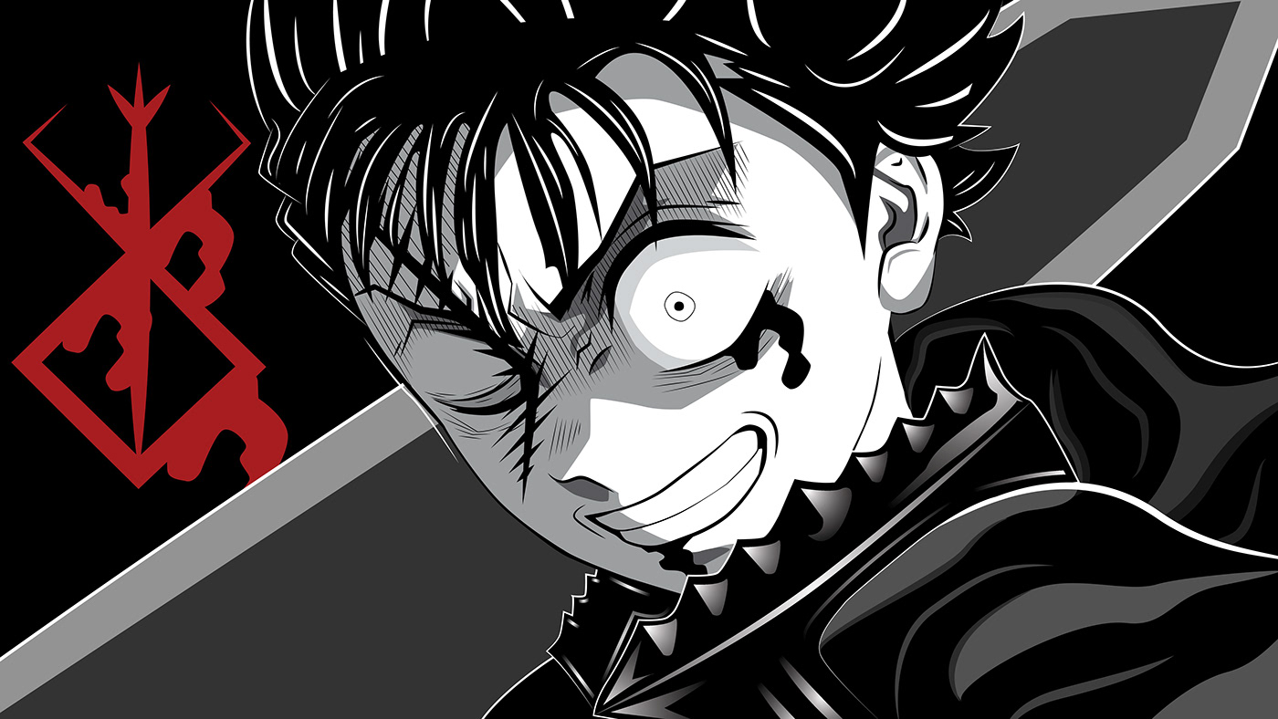 Berserk manga anime adobe illustrator digital illustration vector artwork artist