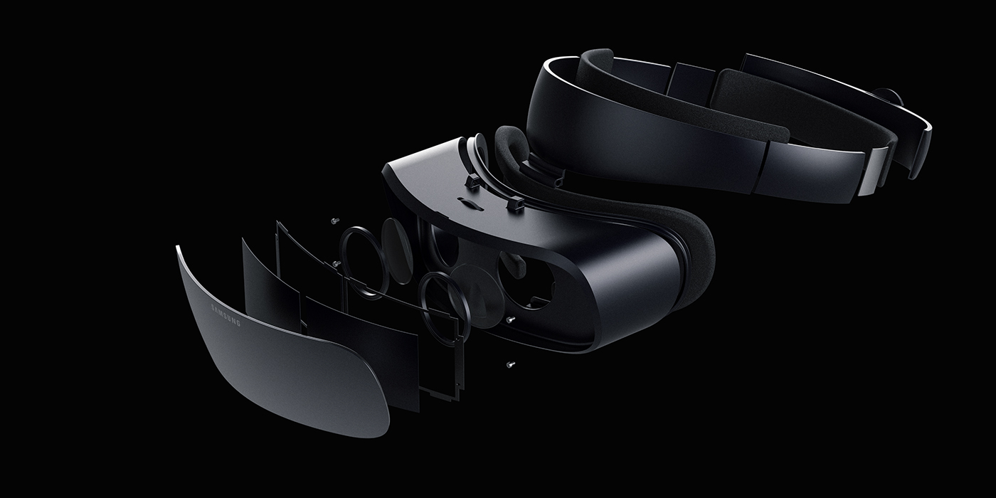 vr Virtual reality Samsung design industrial design  product rendering keyshot surface Render