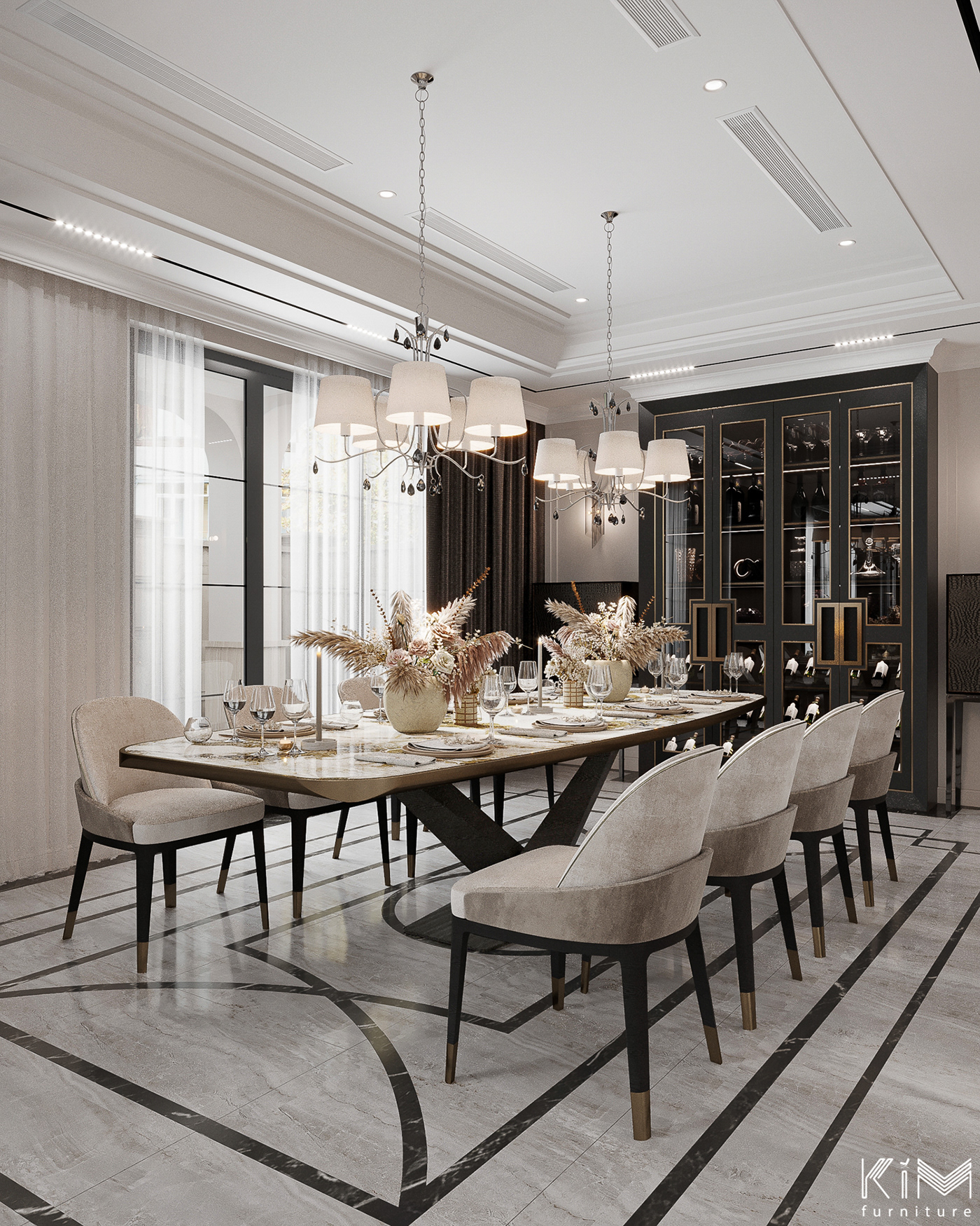 architecture interior design  luxury modern modern classic Render Villa visualization