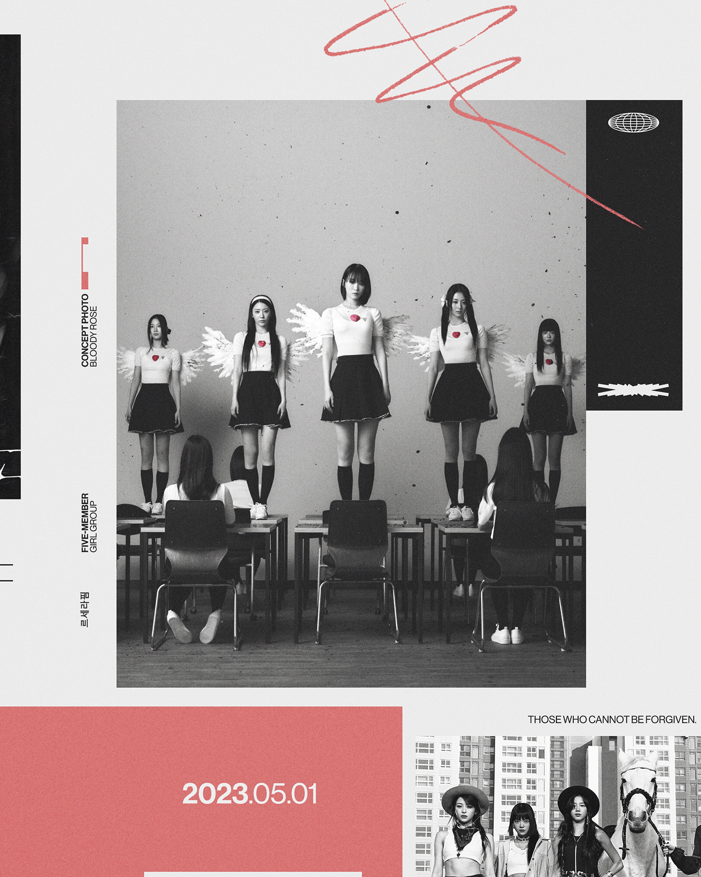 editorial design  kpop kpop fanart kpop poster Layout le sserafim poster Poster Design print