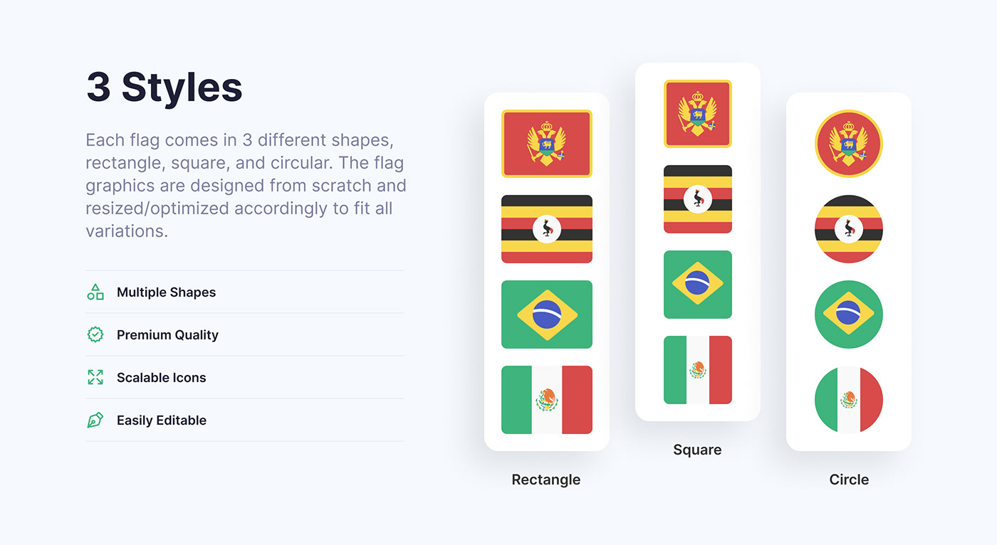 flags icon collection - styles